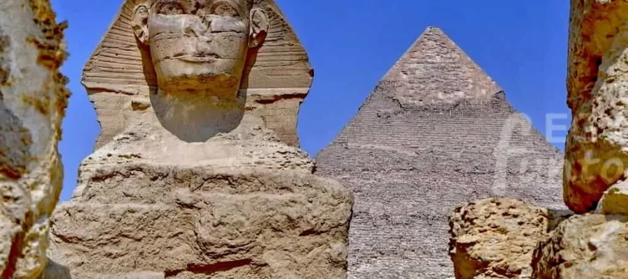 The Sphinx and Chephren's Pyramid