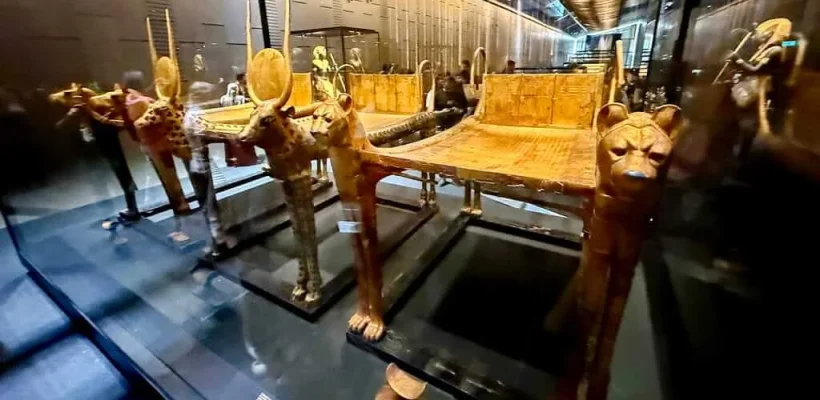 The Ultimate Cairo Stopover Tour; Pyramids of Giza, the Grand Egyptian Museum, and Khan el-Khalili - Funeral beds