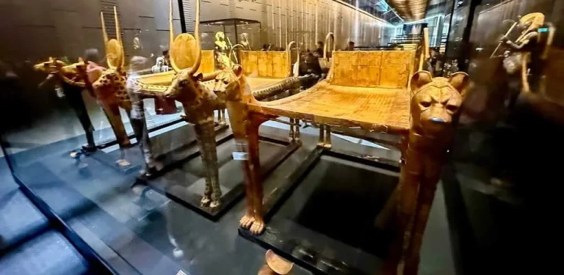 The Ultimate Cairo Stopover Tour; Pyramids of Giza, the Grand Egyptian Museum, and Khan el-Khalili - Funeral beds