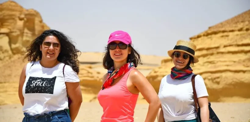 Tourist enjoying Wadi El Hitan experience from Cairo