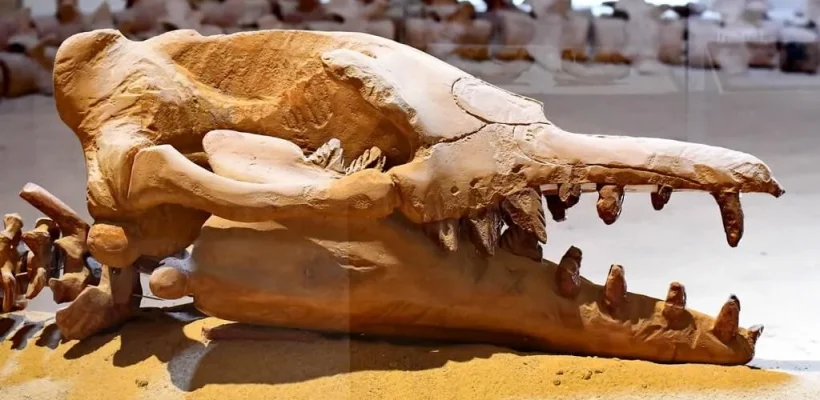 Whale's fossil in the Climate change museum in Wadi El Hitan