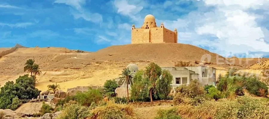 egypt aswan aga khan mausoleum - 16 days standard historical egypt tour package