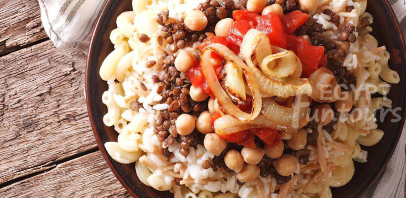 koshary egyptian local food - local food tour - Most populare traditional foods in Egypt