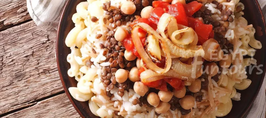 koshary egyptian local food - local food tour - Most populare traditional foods in Egypt