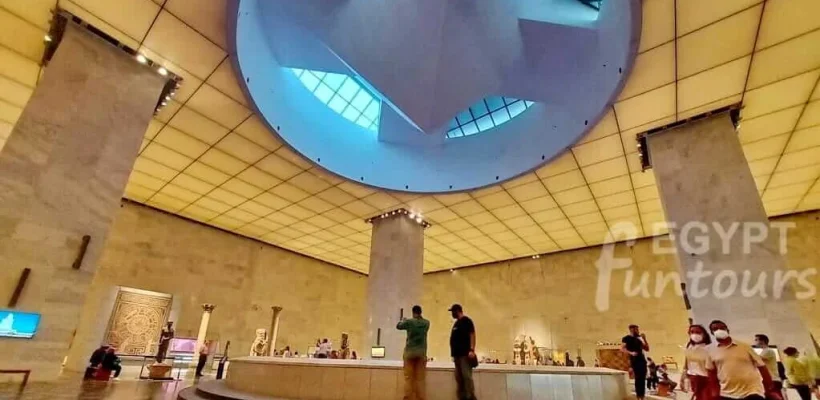 The main exhibit at the National museum of Egyptian civilization