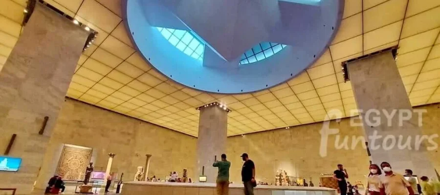 The main exhibit at the National museum of Egyptian civilization